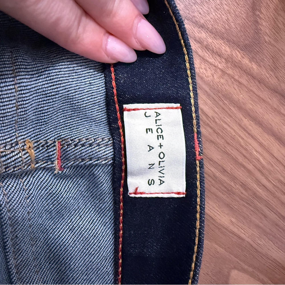 Alice + Olivia Black Flare Jeans - Picture 2 of 10